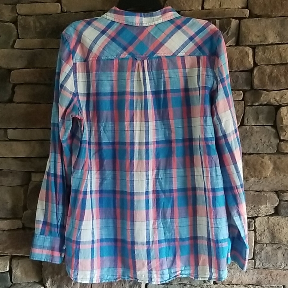 J. Crew Women's Plaid Popover - Picture 2 of 7